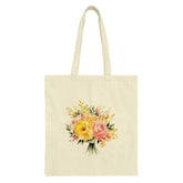 Floral Bouquet Tote Bag, Watercolor Flower Bag, Aesthetic Grocery Bag, Elegant Shoulder Bag, Stylish Everyday Bag, Unique Gift Idea - Tawshia